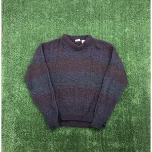 Vintage GIORGIO DI FIRENZE Men's L Italian Wool Blend Pullover Sweater